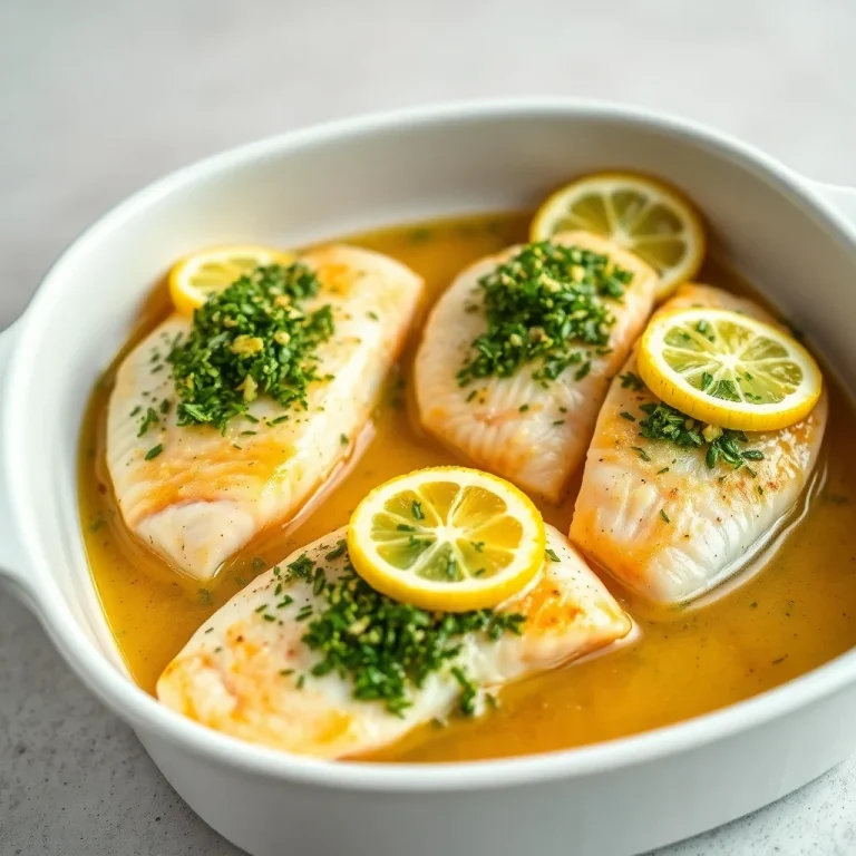 Bacalao al horno con mantequilla de ajo y hierbas