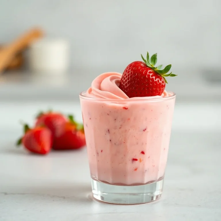 Crema de Fresa Batida Casera