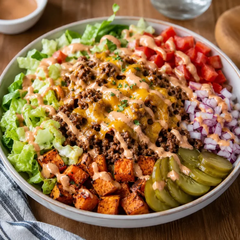 Burger Bowl de Boniato y Ternera (Hamburguesa al Plato)