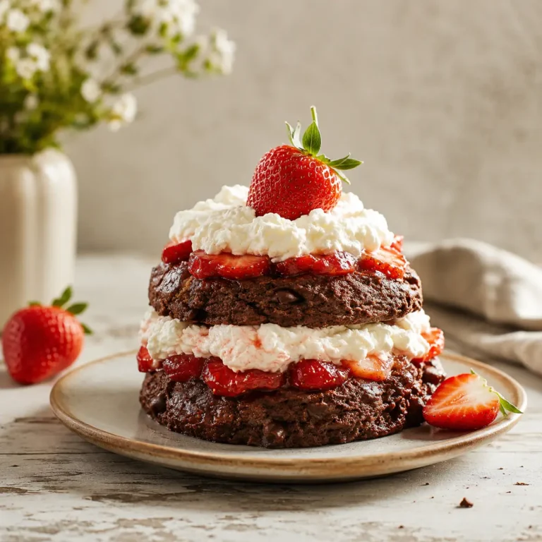 Shortcake de chocolate y fresas