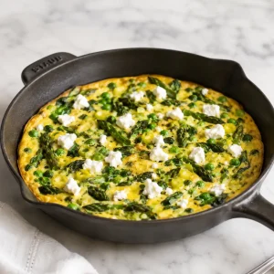 Tortilla de verduras con queso de cabra al horno